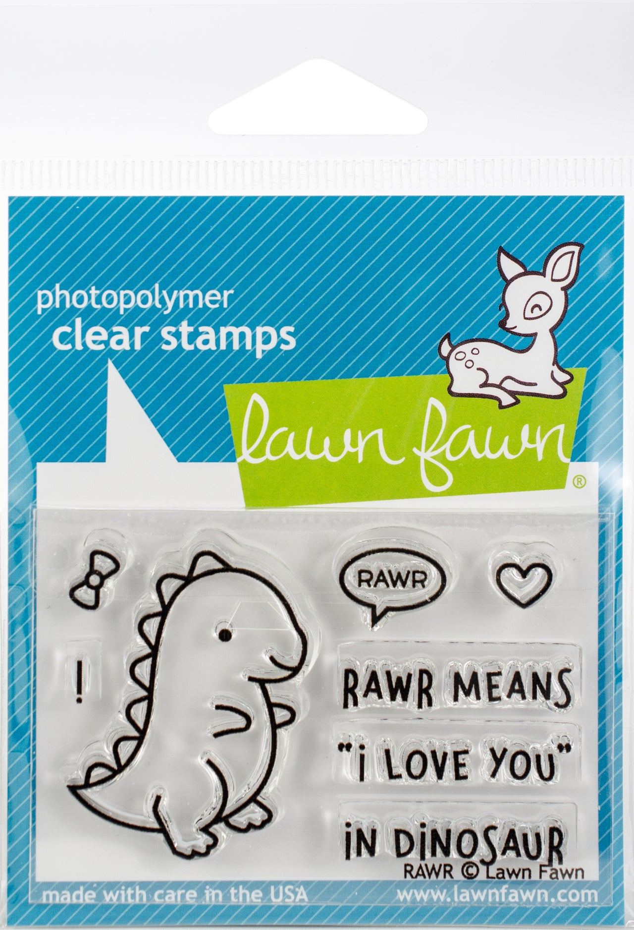Lawn Fawn Clear Stamps 3"X2" - Rawr