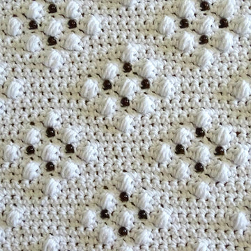 Crochet Diamond Beaded Cushion