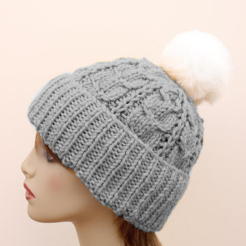 Chunky Cable Beanie Knitting Pattern #618
