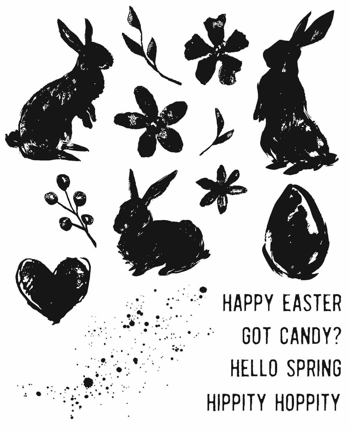 Stampers Anonymous Tim Holtz Cling Stamps 7"X8.5" - Spring Shadows