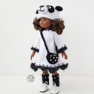 Panda outfit for 13" doll