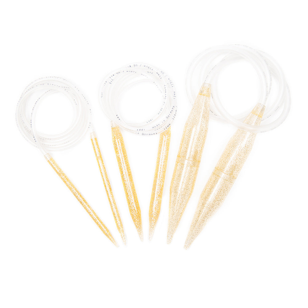 Addi Gold-Glitter Circular Needles 120cm