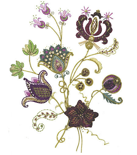 Rajmahal Fantasia Printed Embroidery Kit - 17 x 22cm
