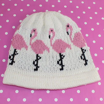 Flamingo Ski Beanie Hat CIRCULAR