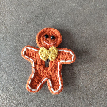 Gingerbread Man Christmas Hair Clip English-US