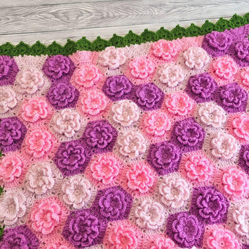 Summer Garden Flower Baby Blanket