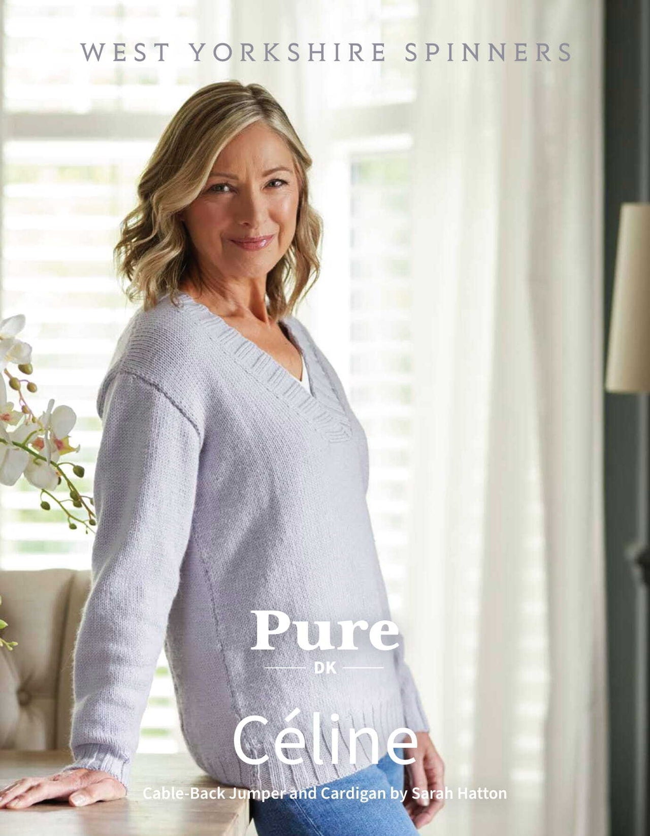 Celine Cable Back Jumper & Cardigan in West Yorkshire Spinners Bo Peep Pure - DBP0237  - Downloadable PDF