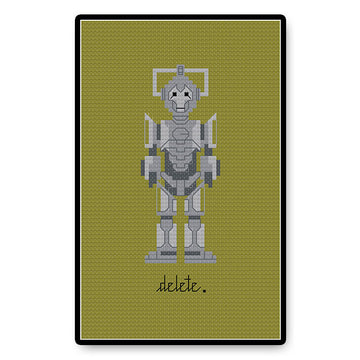Delete - Cyberman - PDF Cross Stitch Pattern