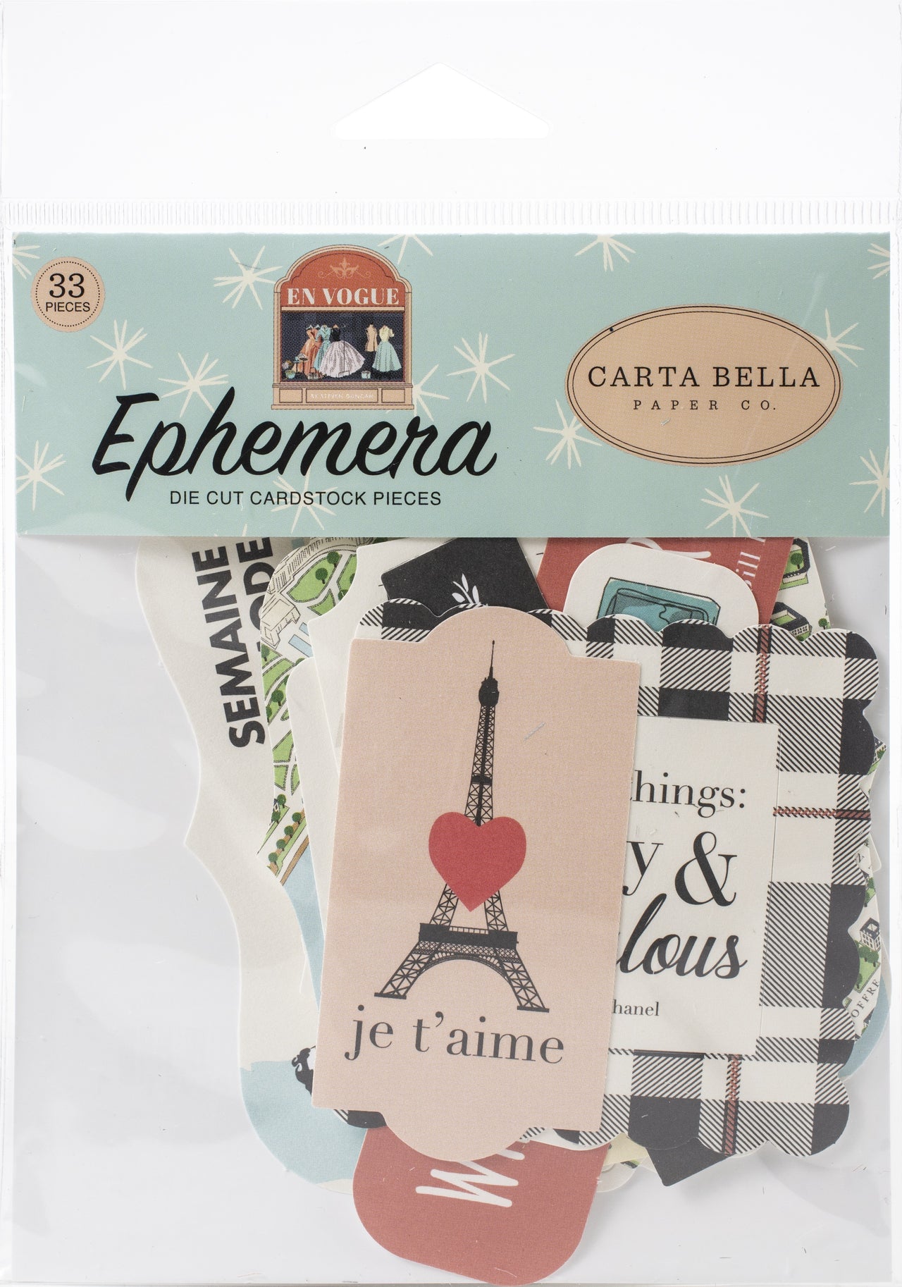 Echo Park Paper Carta Bella Cardstock Ephemera 33/Pkg - Icons, En Vogue