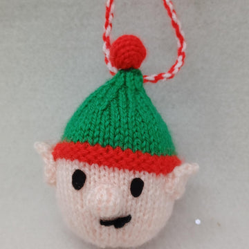 PDF Christmas Bauble DK Knitting Pattern EASY Hanging Ornament Decoration 4designs Charity knit Christmas Eve Box Robin Elf Reindeer festive
