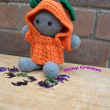 Inchoate Pumpkin Hoodie, halloween, autumn