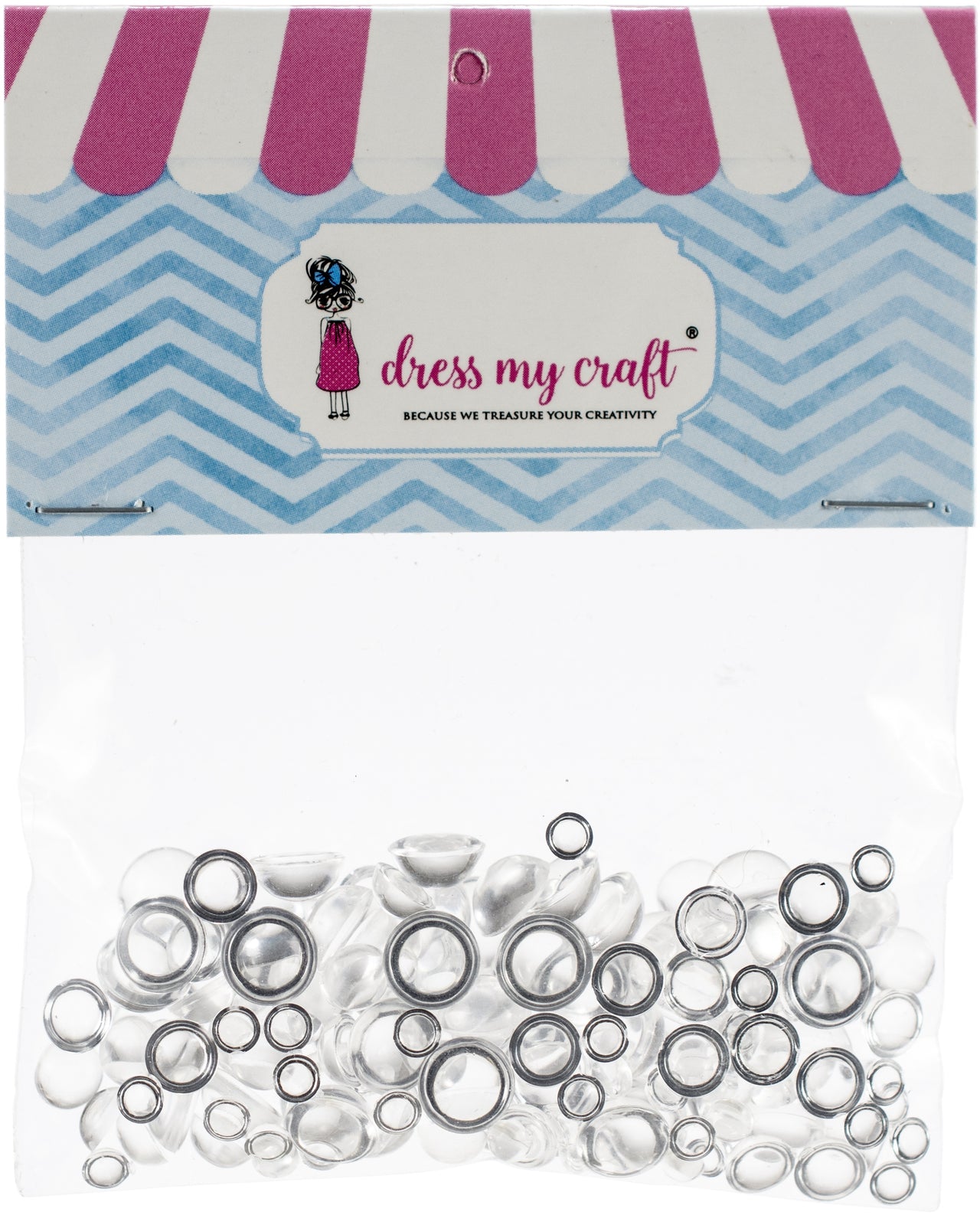 Dress My Crafts Water Droplet Embellishments 150/Pkg - Assorted: 4mm, 6mm & 8mm/50 Each