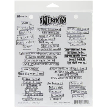 Ranger Dyan Reaveley's Dylusions Cling Stamp Collections 8.5"X7" - The Right Words