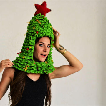Crochet Christmas tree hat
