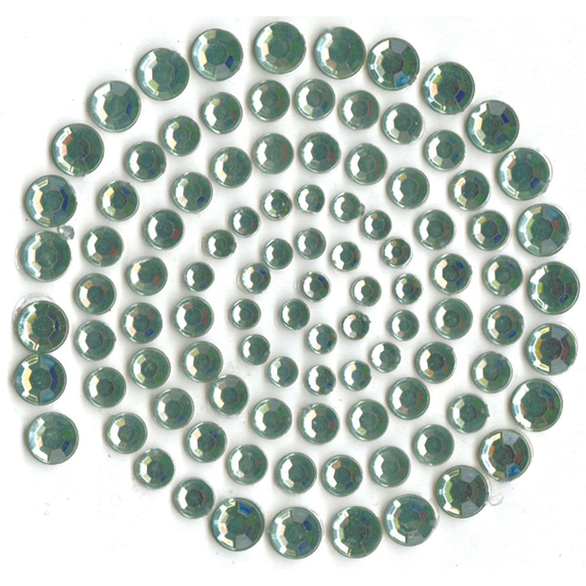 Kaisercraft Adhesive Rhinestones 100/Pkg - Blue Gray (Light Green)