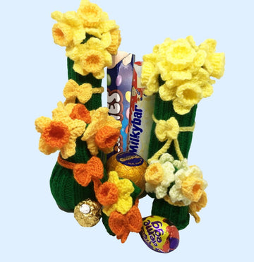 Daffodil holders:chocolate orange, cream egg etc
