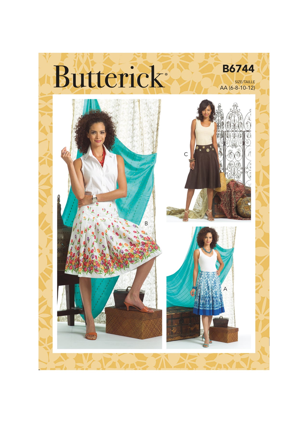 Butterick Misses' Pleated or Flared Skirts B6744 - Sewing Pattern