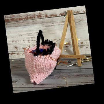 Basque Handbag Chocolate Orange Cover Knitting Pattern