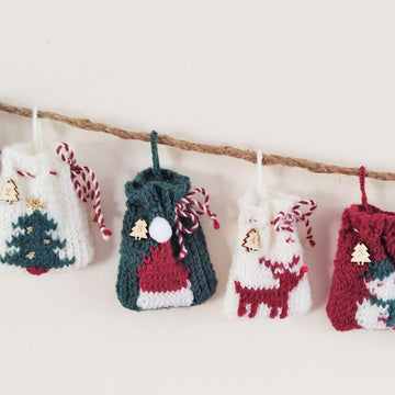 Santa Sacks Advent Calendar Garland