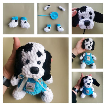 Charlie, the Dalmatian in Overalls