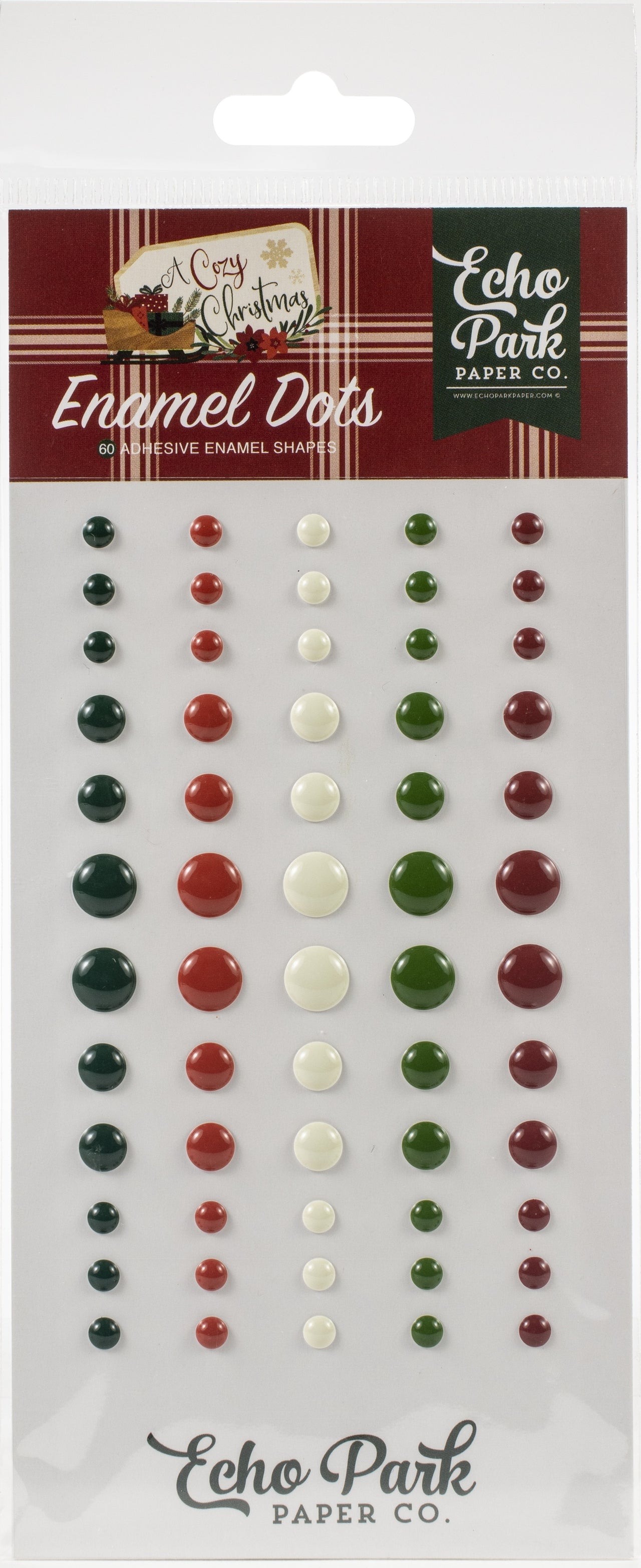 Echo Park Paper Echo Park Adhesive Enamel Dots 60/Pkg - A Cozy Christmas