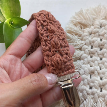 Portachupete / Pacifier Clip - Crochet
