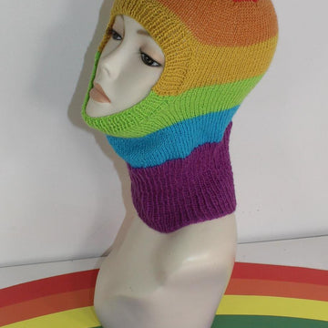 Rainbow 4Ply Balaclava Circular
