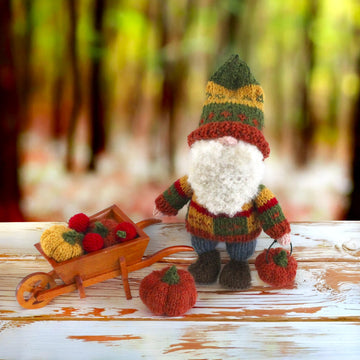 Autumn Gnome with Pumpkins