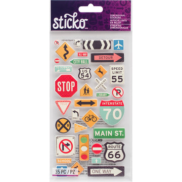 Sticko Dimensional Stickers - Road Signs