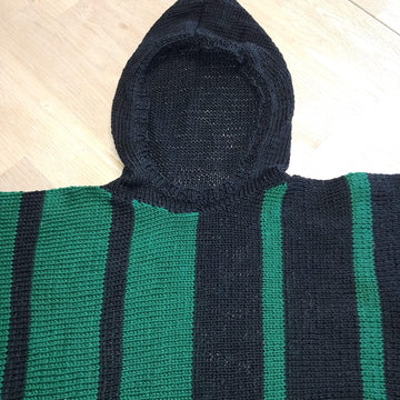 MARKUS, plain knitted hoodie with stripes for the kids
