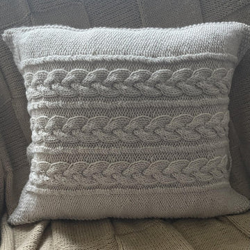 In the Round Cable Pillow