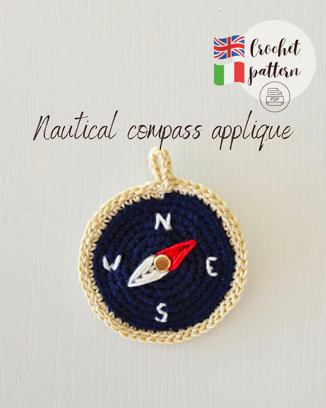 Nautical Compass Applique Crochet Pattern