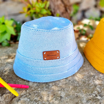 Summer crochet bucket hat for adults and kids crochet pattern H2