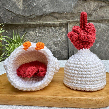 Hen Flip the Bird: Surprise Funny Amigurumi