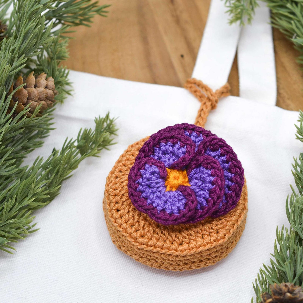 Violet Pouch Bag Charm