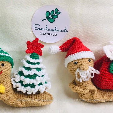 Pine tree Snail- Crochet pattern - PDF File - English