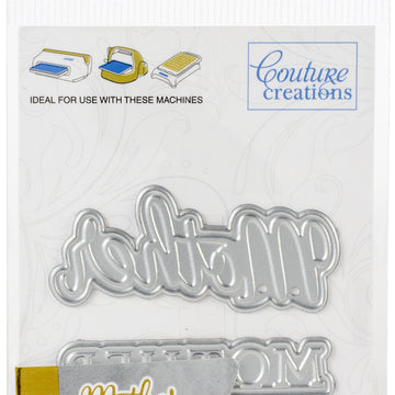 Artdeco Creations Couture Creations Sentiment Mini Dies 2/Pkg - Mother 1.9"X1.9"