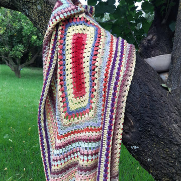 Quick Work  Scrap Yarn Crochet Baby Blanket