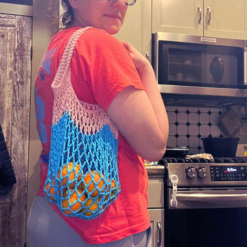 Colorblock Fat-Bottom Market Bag