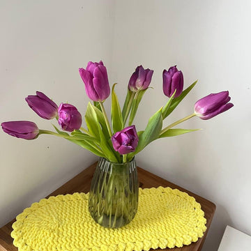 Oval Plush Easter Table Runner