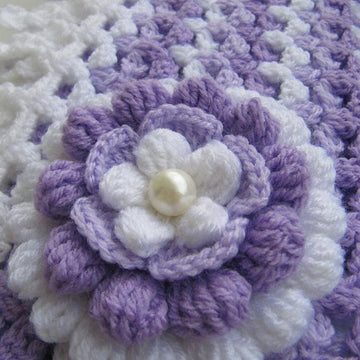 Crochet Flower 3D "Lilac Mosaic"