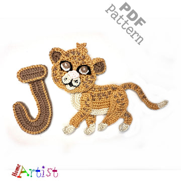 Crochet Animal Alphabet J Jaguar pattern