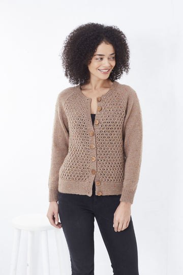 Cardigan and Sweater in King Cole Big Value Tweed DK - 5708 - Leaflet