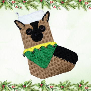 German Shepherd Christmas Stocking