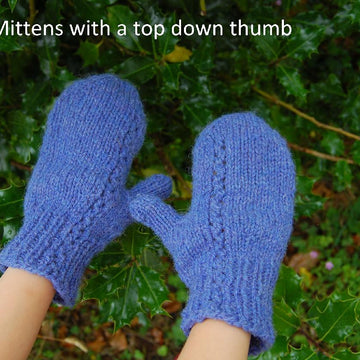 Mittens with a top down thumb