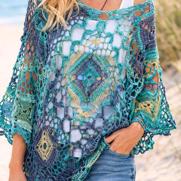 Crochet Pattern Granny Poncho GrannyCouture #1 | Granny Square Poncho | Summer Cover Up PDF