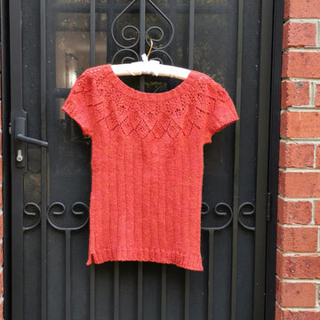 Knitting Sunset Top Down Sweater