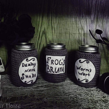 Halloween Witch Jar Covers