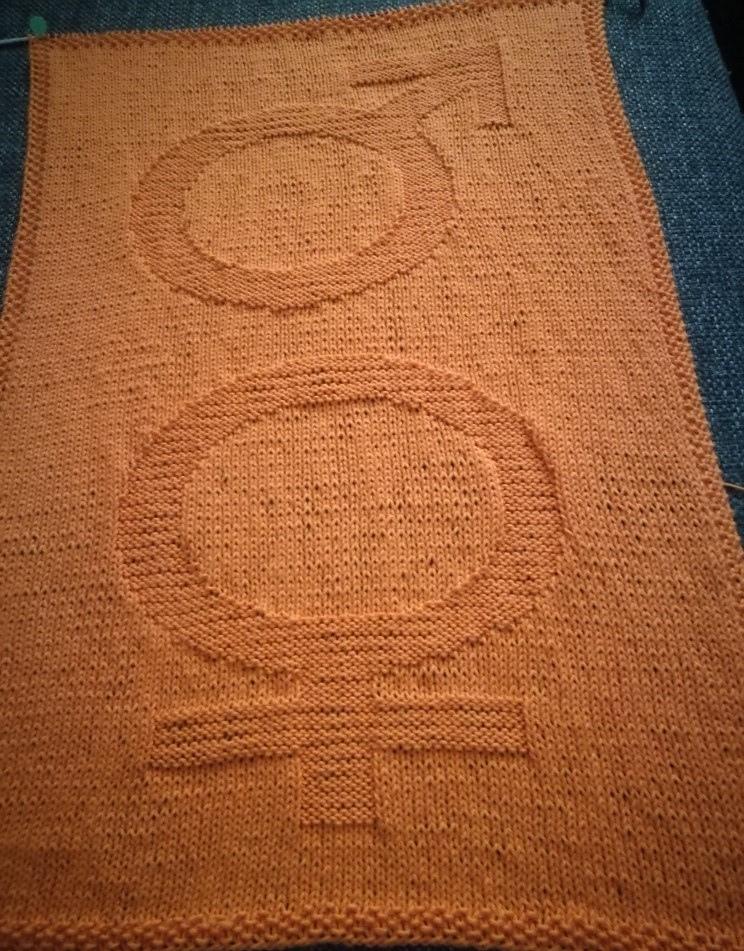 Nr. 147 Woman and boys sign guest towel,