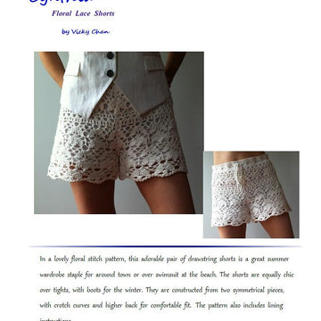 Cynthia - floral lace shorts